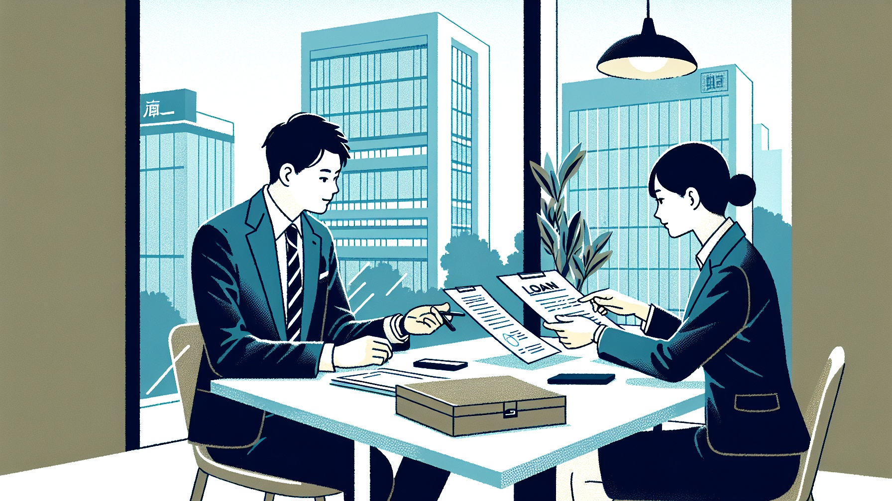 金融機関が重視する融資条件と審査基準のイメージ