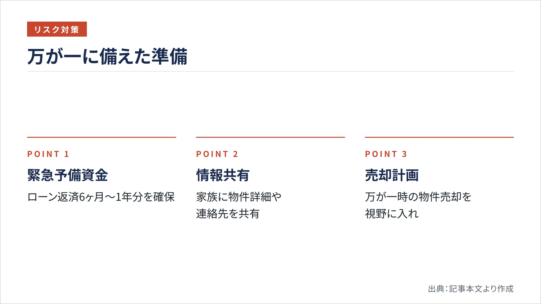 万が一に備えた準備（図解）
