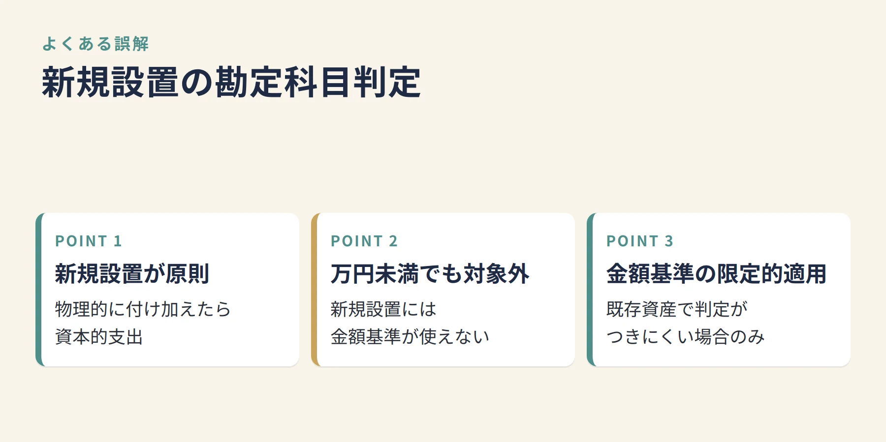 新規設置の勘定科目判定（図解）